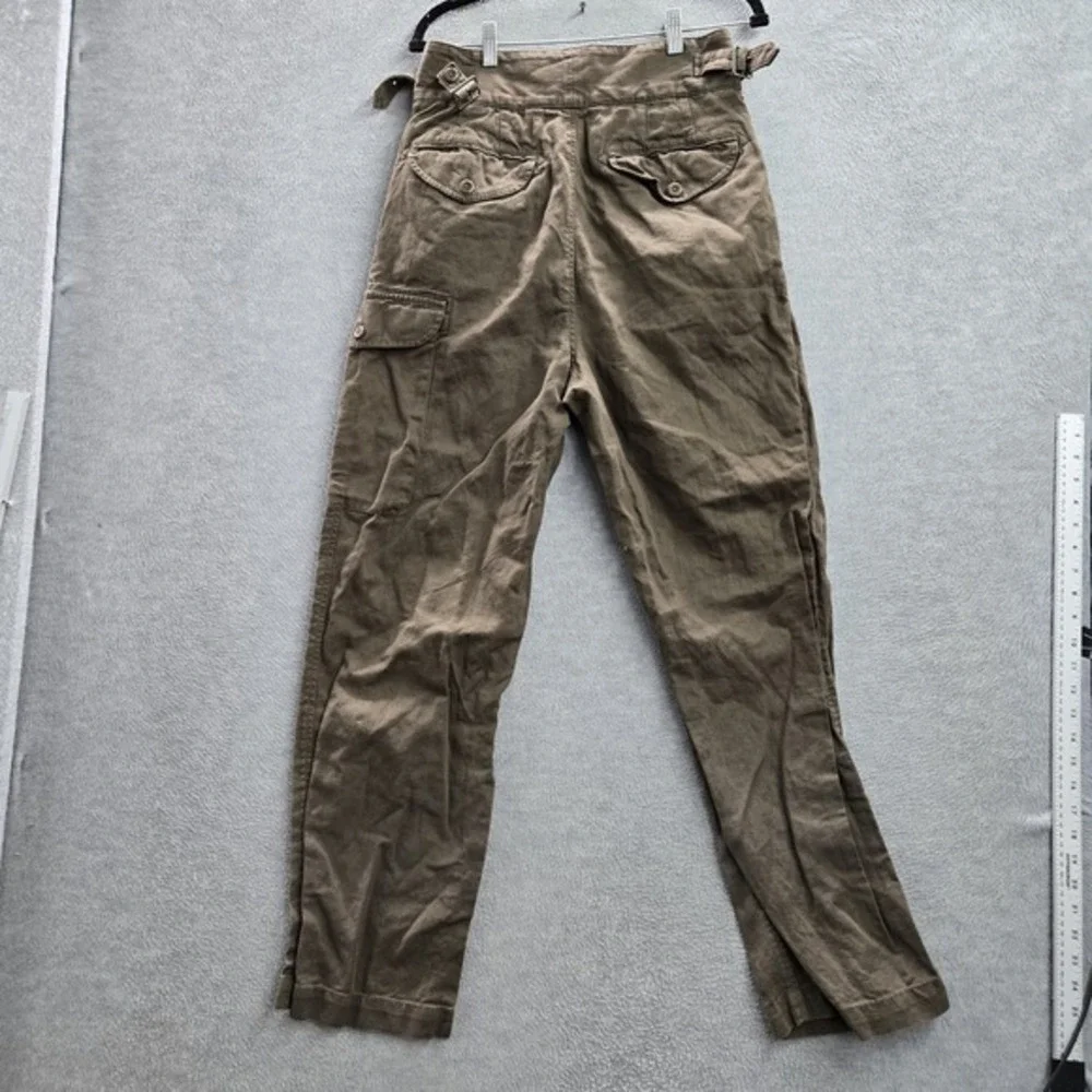 Banana Republic Women Pants 4 Brown Cotton Linen Cargo 30